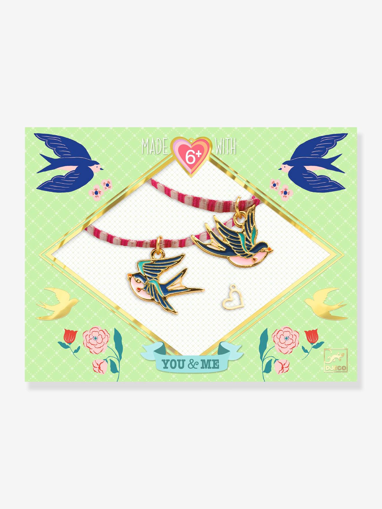 Bracelet you&me Rubans Oiseaux DJECO vert