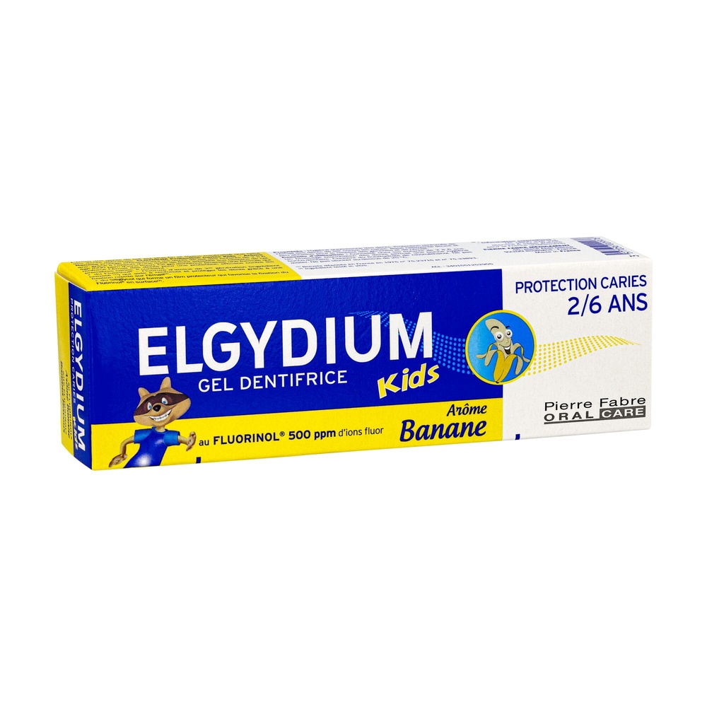Oral Care ELGYDIUM Kids Protection Caries Banane Tube 50 ml dentifrice