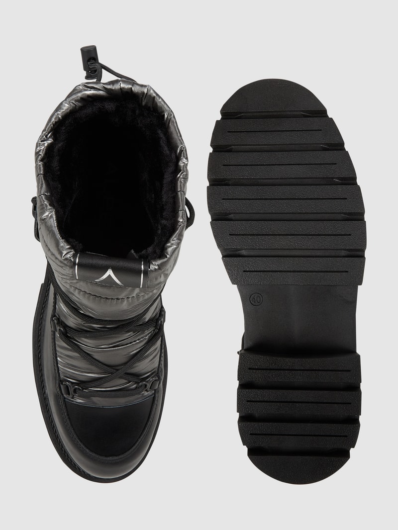 Boots aus Leder in schwarz