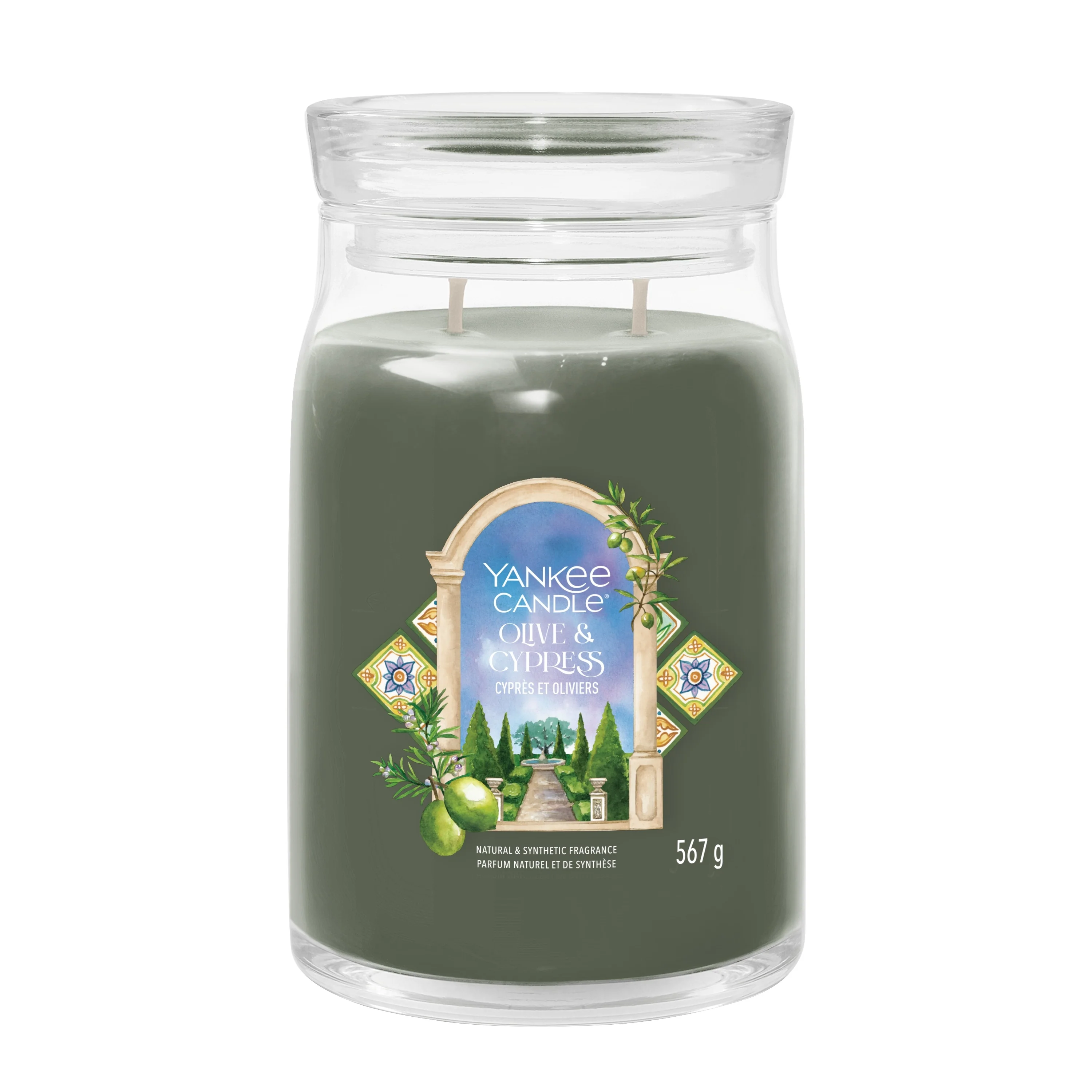 Vonná sviečka Signature Jar Candles Olive & Cypress