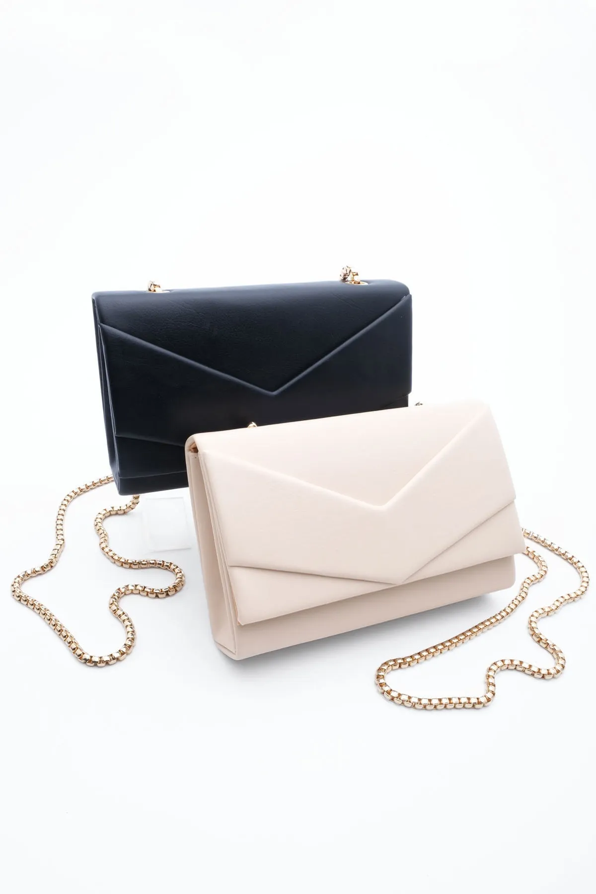 Marjin  Damen-Hand- und Umhängetasche, goldfarben, Kettenriemen, Ginle Beige