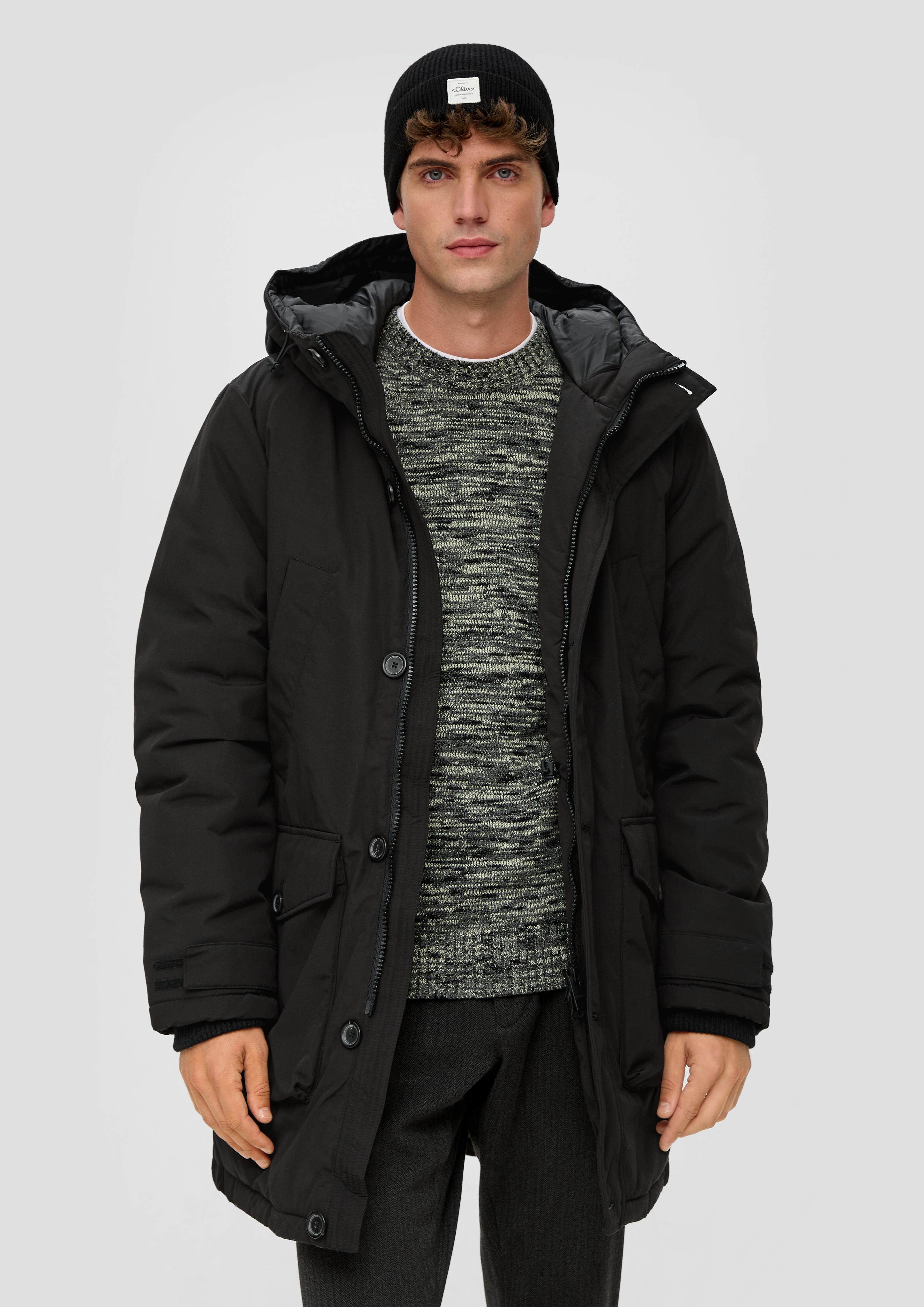 Jacke mit fixierter Kapuze  2132326-9999