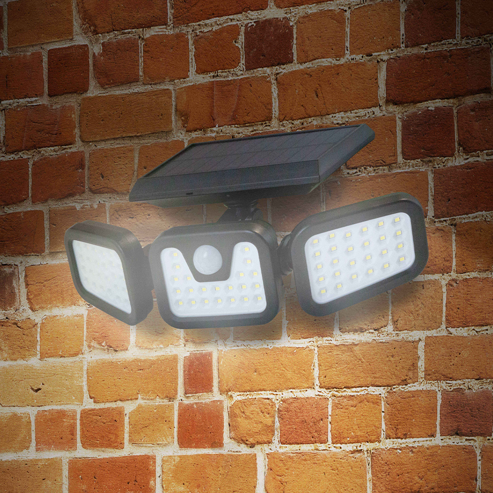 EZSolar LED Solar-Wandlicht mit Bewegungssensor - Grau - 700 Lumen