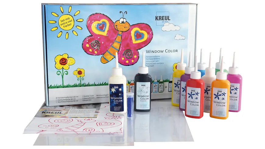 KREUL Window Color Set mit extra viel Farbe 800 ml