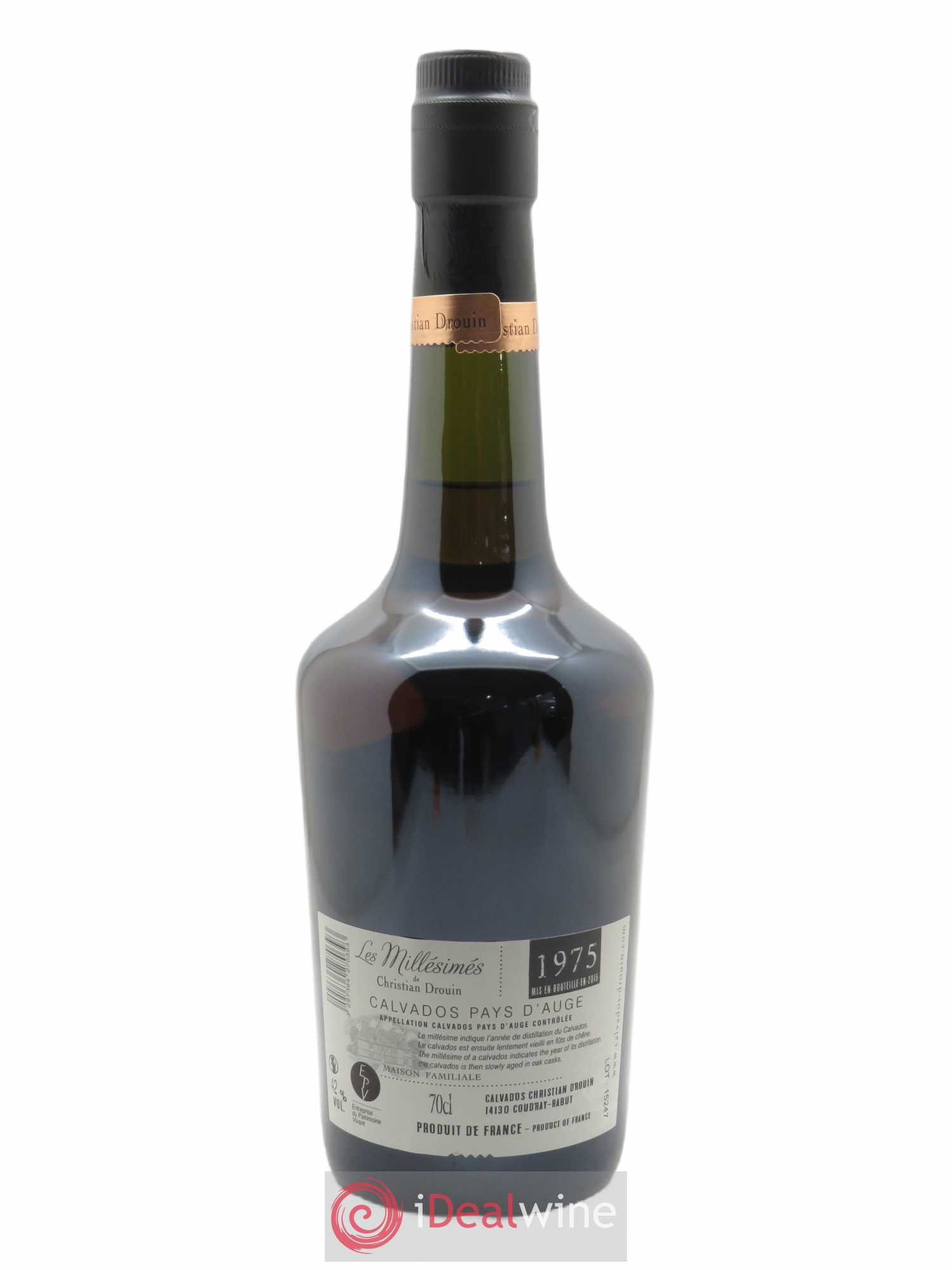 Calvados Christian Drouin Pays d'Auge (70cl) 1975 - Lot de 1 Bouteille