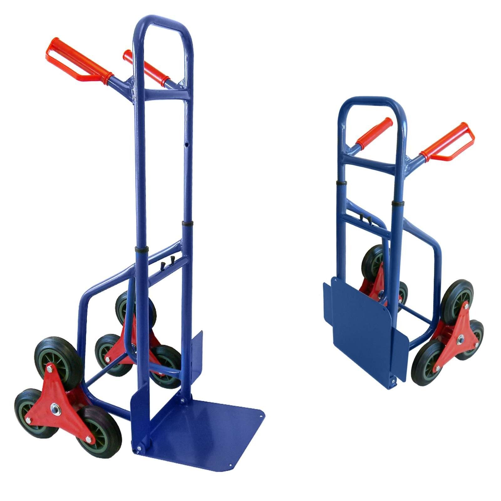 Grafner Sackkarre Treppensteiger Sackkarre ausziehbar / klappbar 200 kg, (Stk, 1), 200 kg Tragkraft, klappbar, faltbar, Stahl
