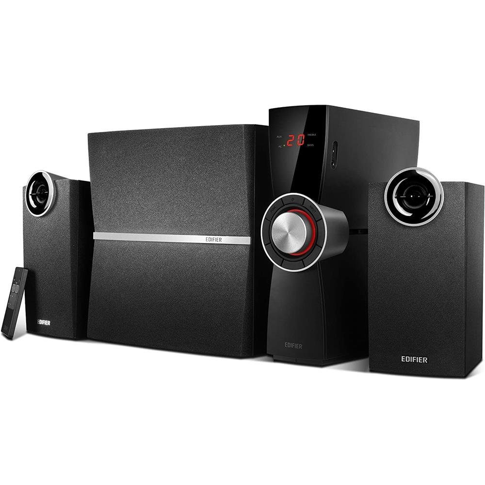 Edifier® C2XD 2.1 Lautsprechersystem (53 W, mit Infrarot-Fernbedienung, optischer Eingang)