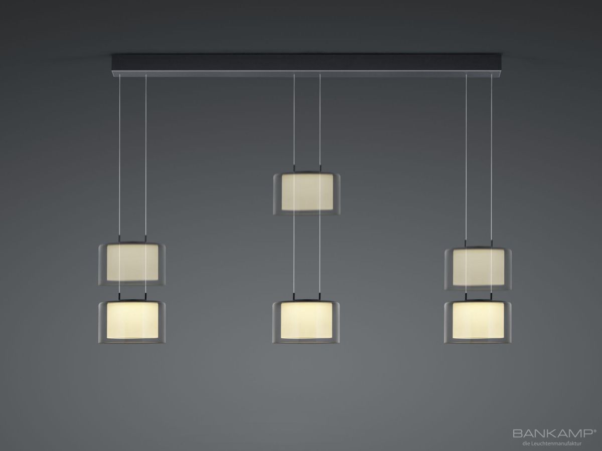 Bankamp LED Pendelleuchte Grand Smoke 3-flg