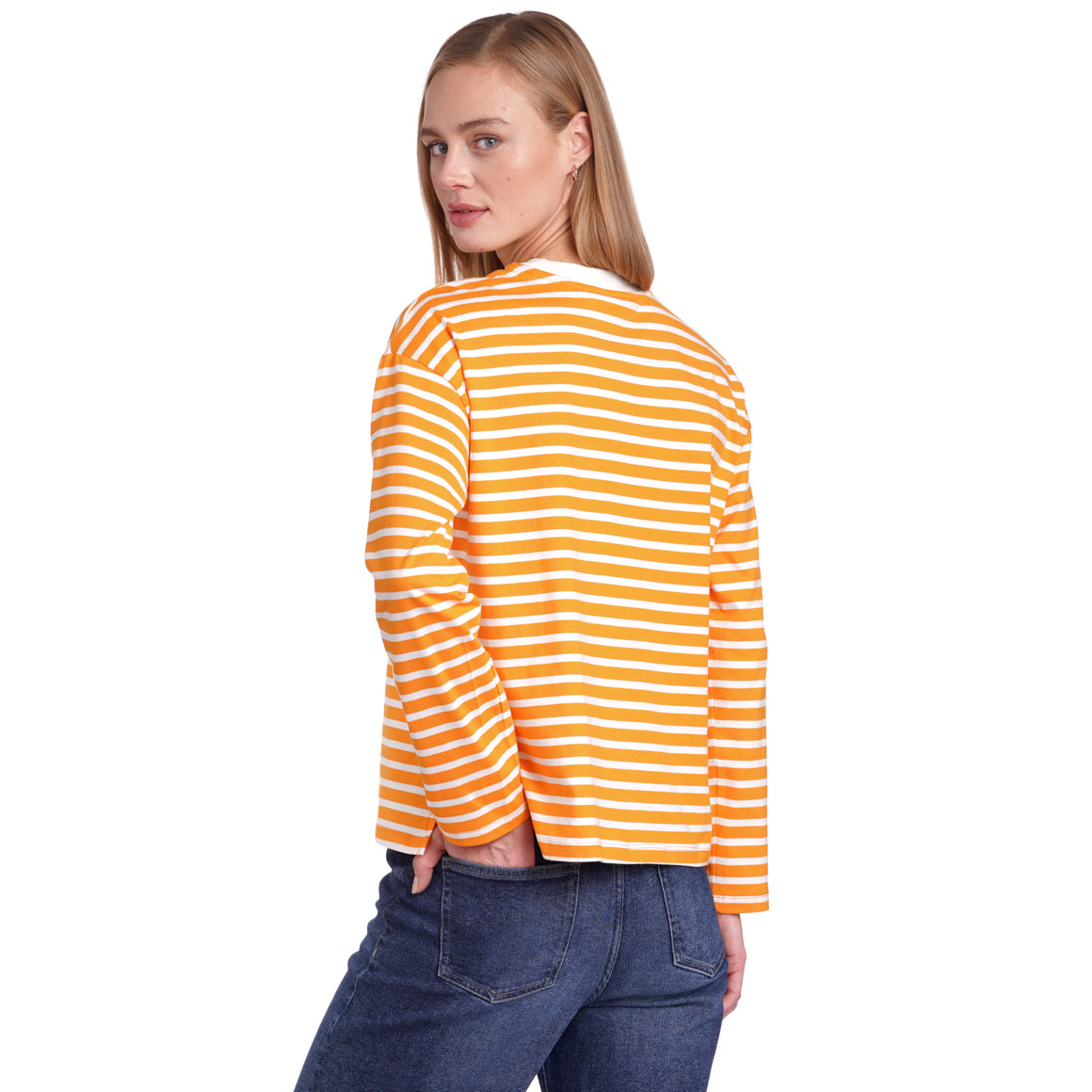 Damen Langarmshirt im Ringel-Look