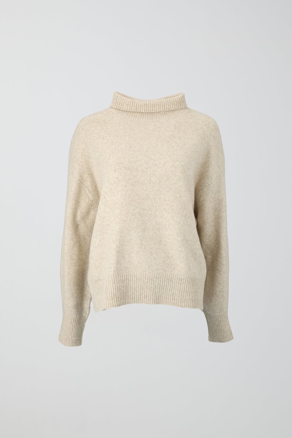 Funnel neck knit sweater