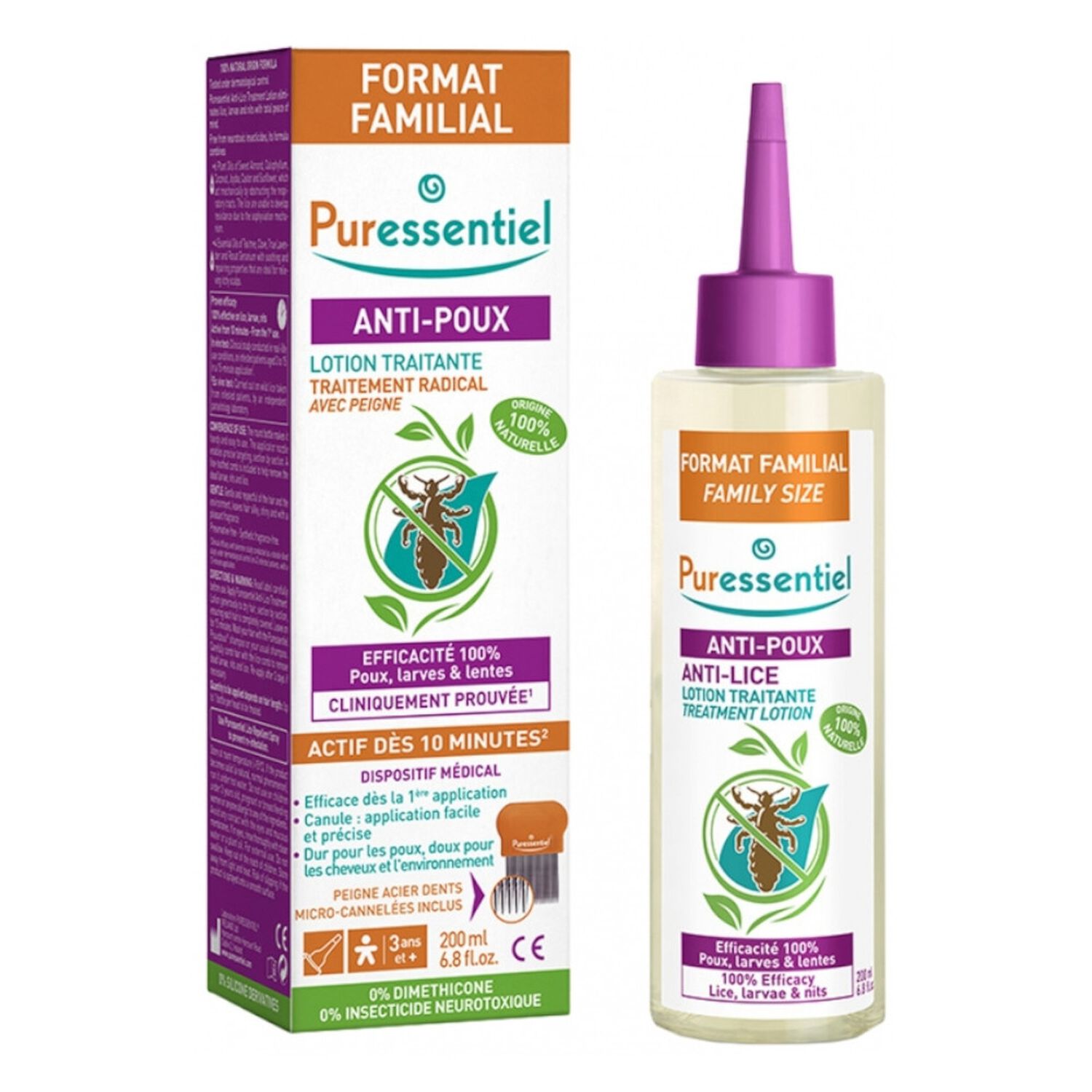 Puressentiel Anti-Poux Lotion Traitante Avec Peigne