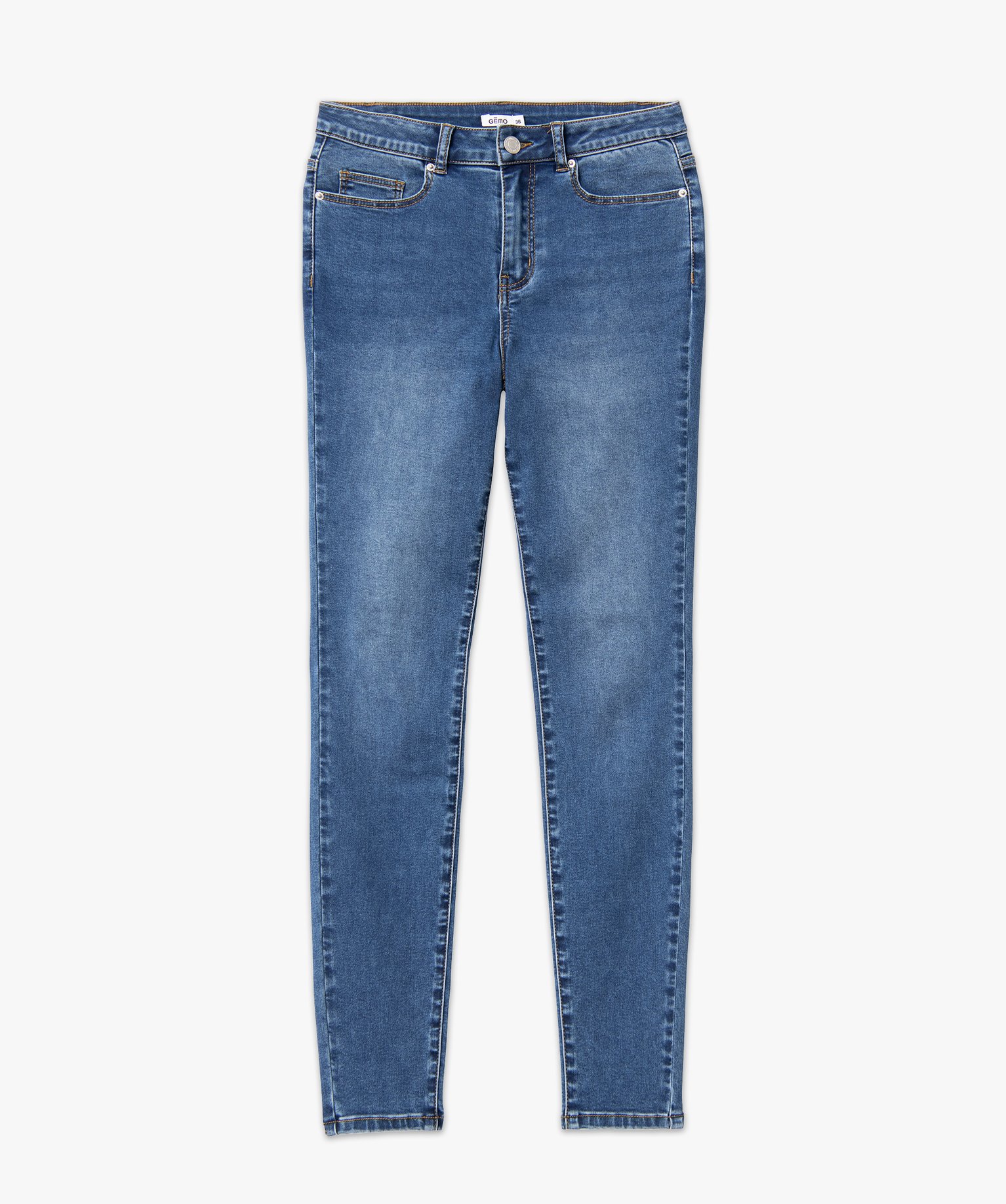 Jean Skinny taille haute stretch femme brut | GEMO