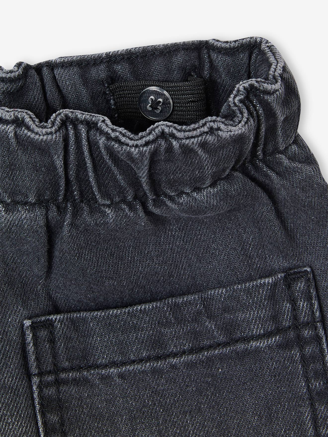 Vertbaudet Weite Jungen Jeans mit Schlupfbund Oeko-Tex - grauer denim