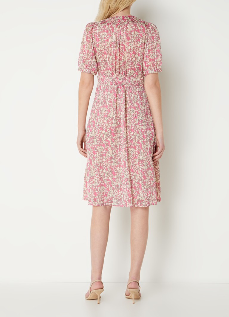 Rochie midi cu imprimeu floral și lurex Gerard Darel James