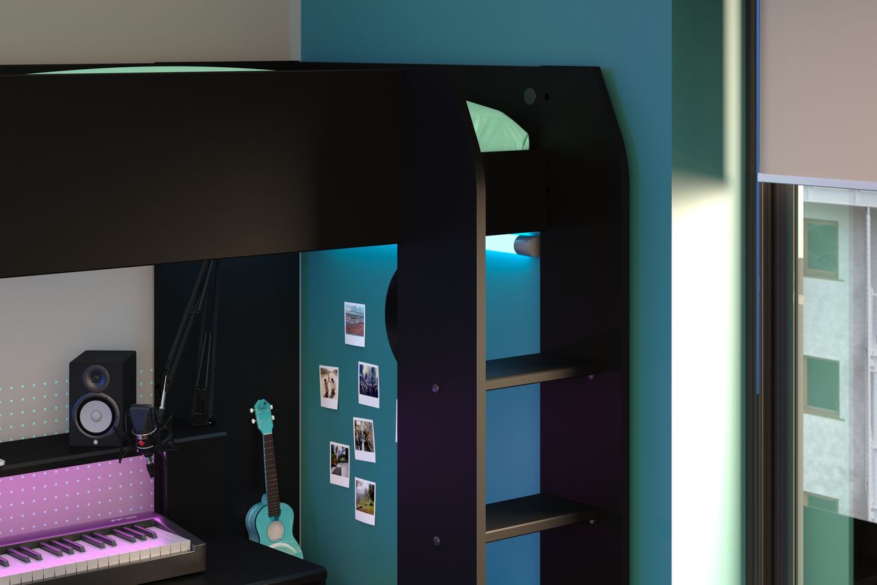 Parisot Gaminghochbett Online 1 inkl.LED Beleuchtung mit Farbwechsel
