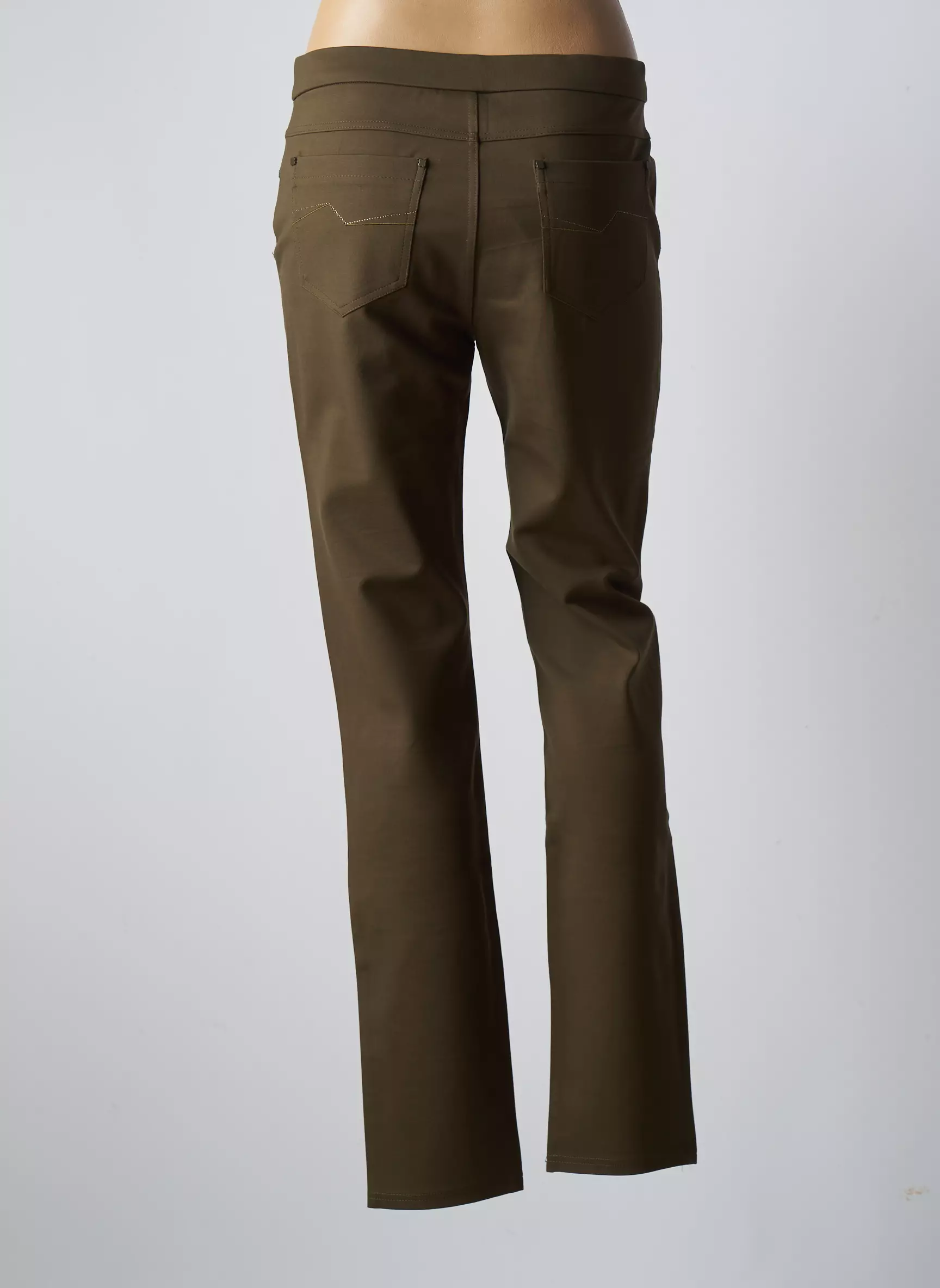 Youline Pantalons Slim Femme couleur vert