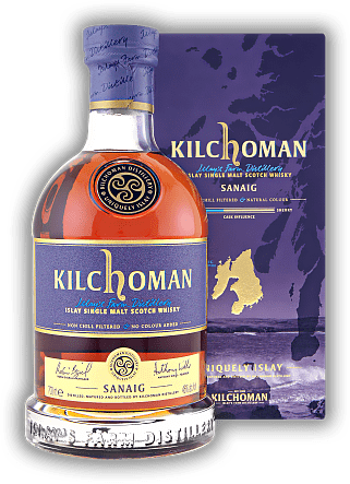 Kilchoman Sanaig 46% Kilchoman Sanaig 46% Ein Vatting aus Ex Bourbon- und Sherryfässern.  0,7	 Liter - Vol 46%