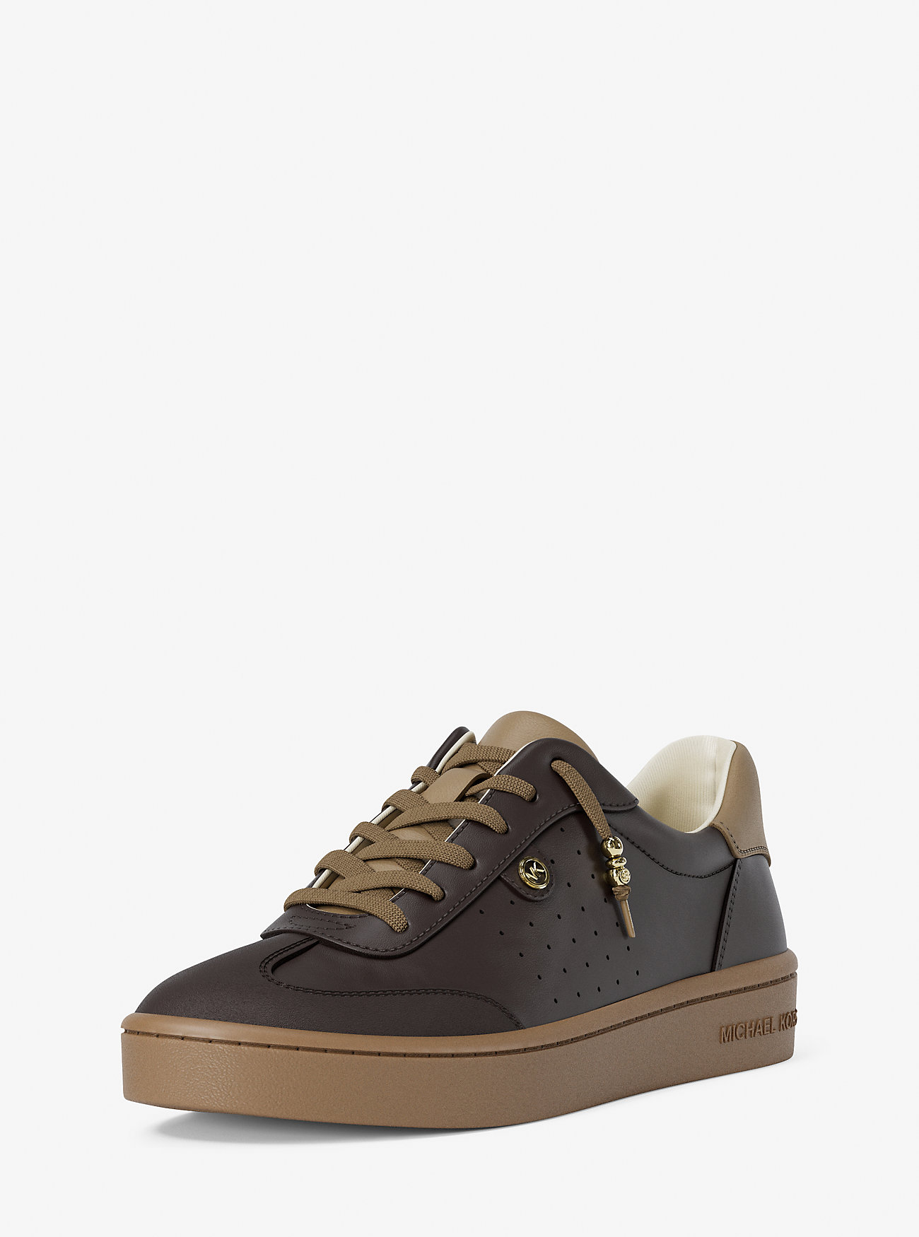 Scotty Utsmykket Skinnsneaker - SJOKOLADE