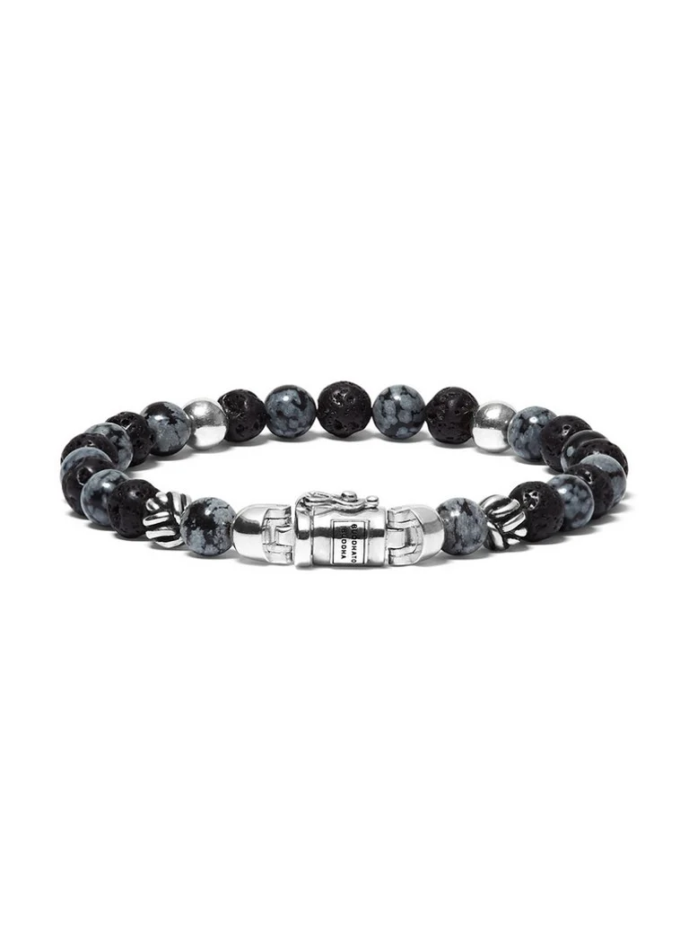 Brățară cu mărgele Buddha Spirit, brățară cu mărgele în miniatură cu fulgi de zăpadă