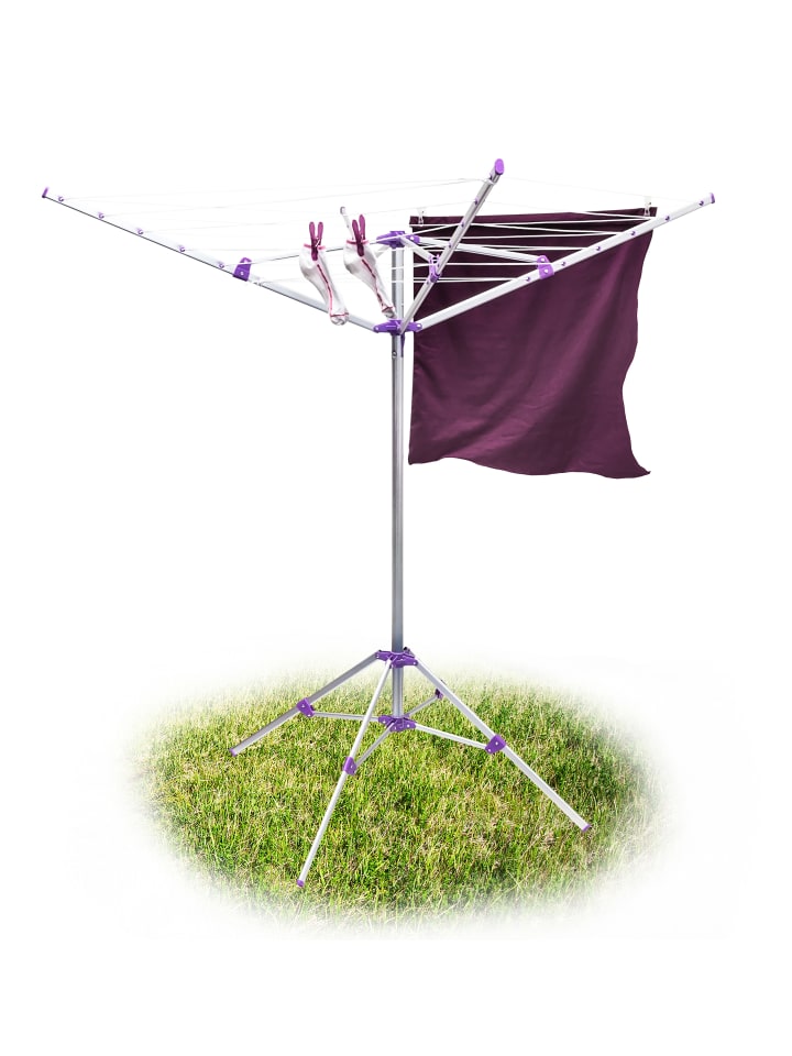 relaxdays Wäschespinne in Silber - (B)120 x (H)161 x (T)120 cm günstig kaufen onesize