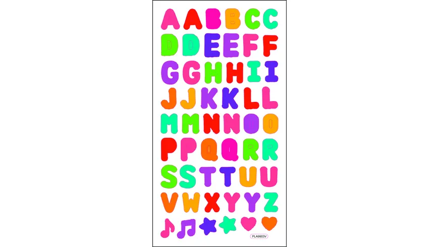 folia Ballon-Sticker ABC 9,5x17,5cm