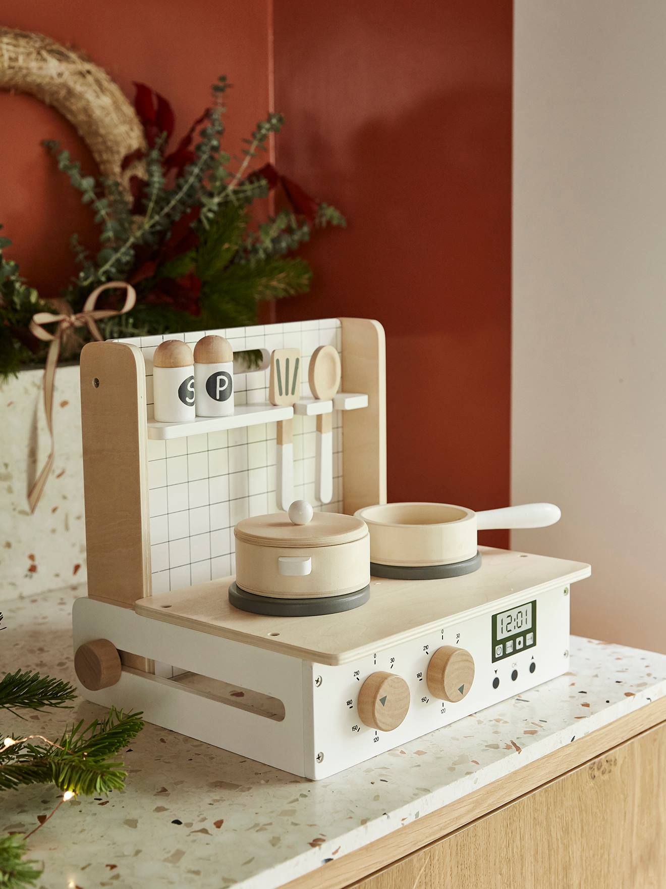 Cuisinette à poser en bois FSC® multicolore