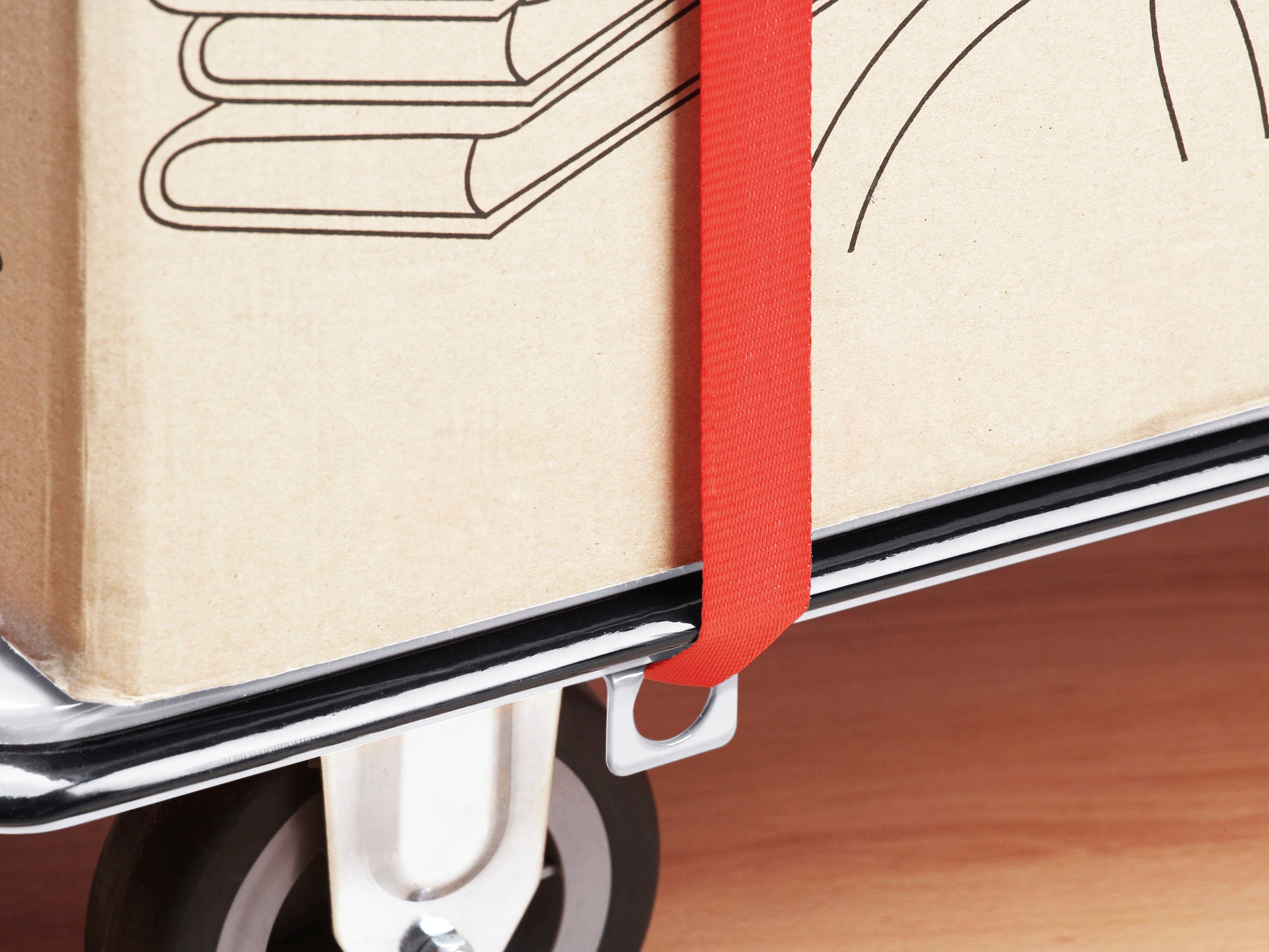 meister Transportwagen cut-off, Klappwagen / 8985620, bis 150 kg Tragkraft, Feststellbremse, Lenkrollen, Antirutschbesch.