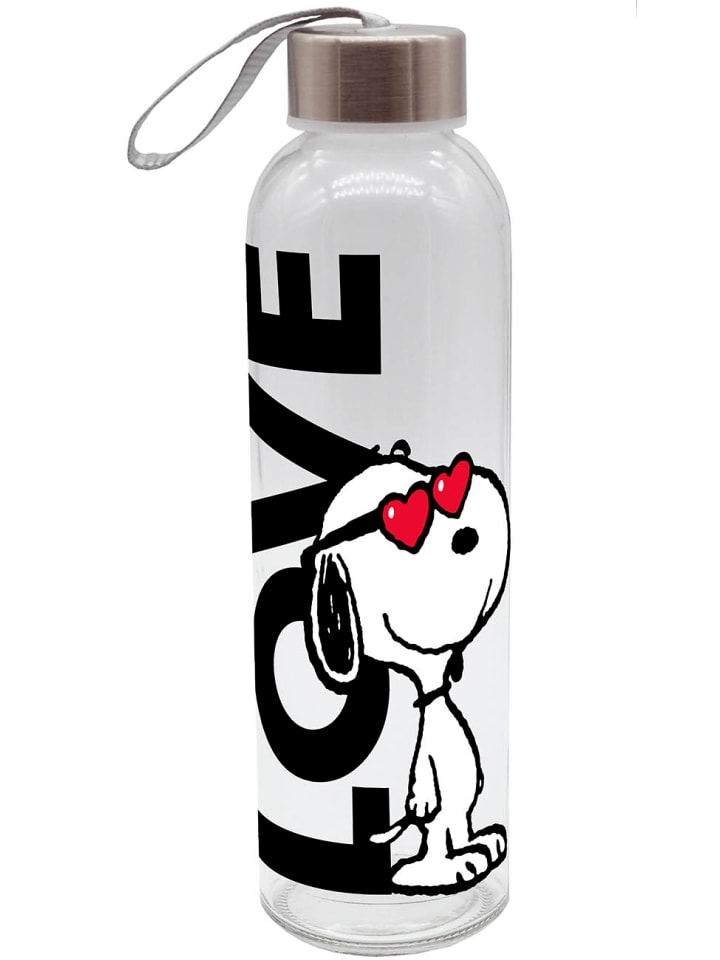 Geda Labels Trinkflasche Peanuts Love in Schwarz - 500 ml günstig kaufen onesize