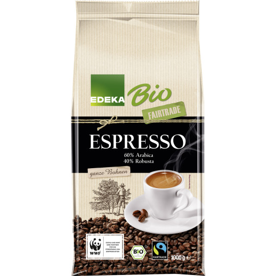 EDEKA Bio Espresso ganze Bohne 1KG