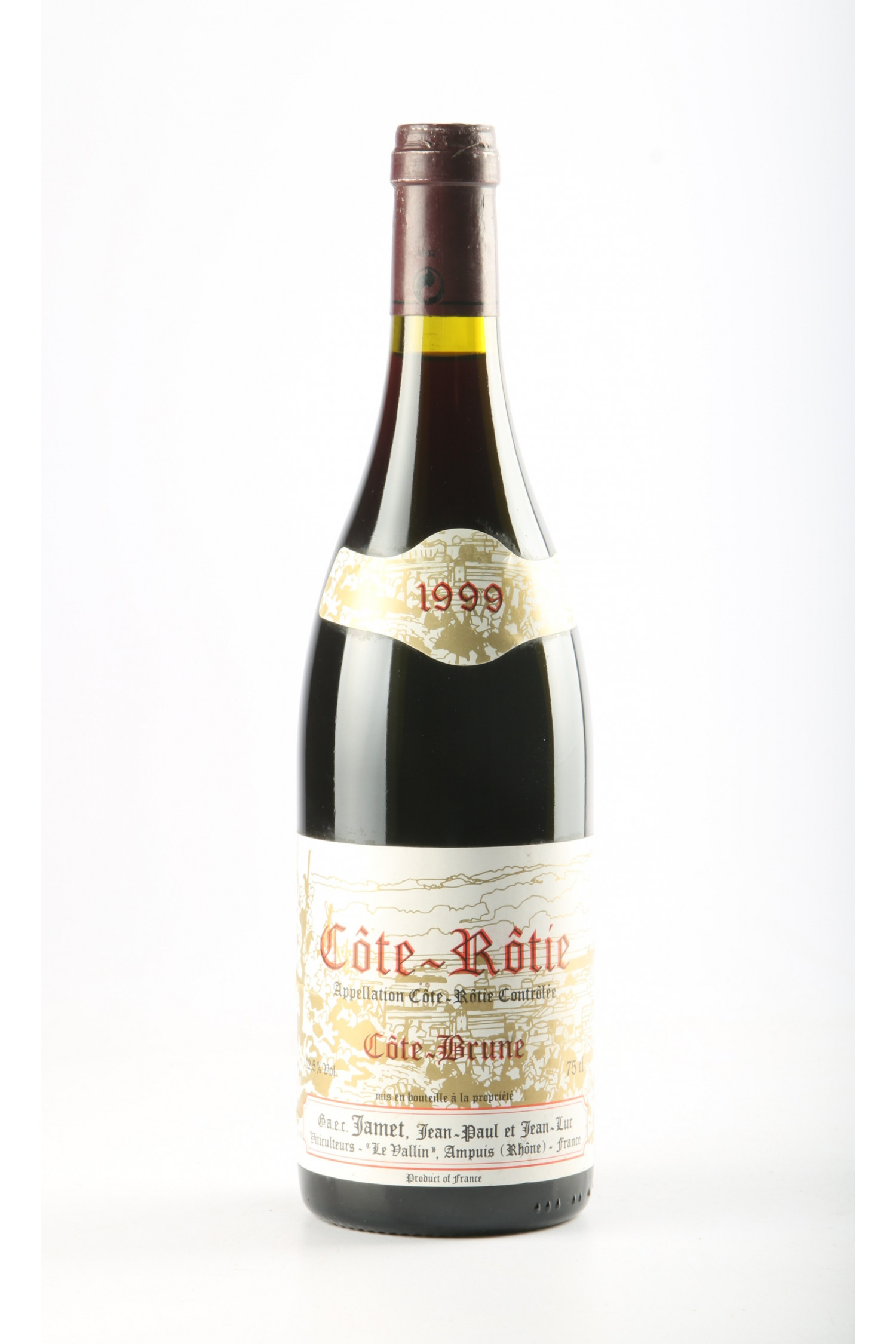 Vin 1999 DOMAINE JAMET Côte Brune 1999, Côte Rotie. Vin ancien - SoDivin