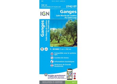 Carte IGN Ganges 2742ET