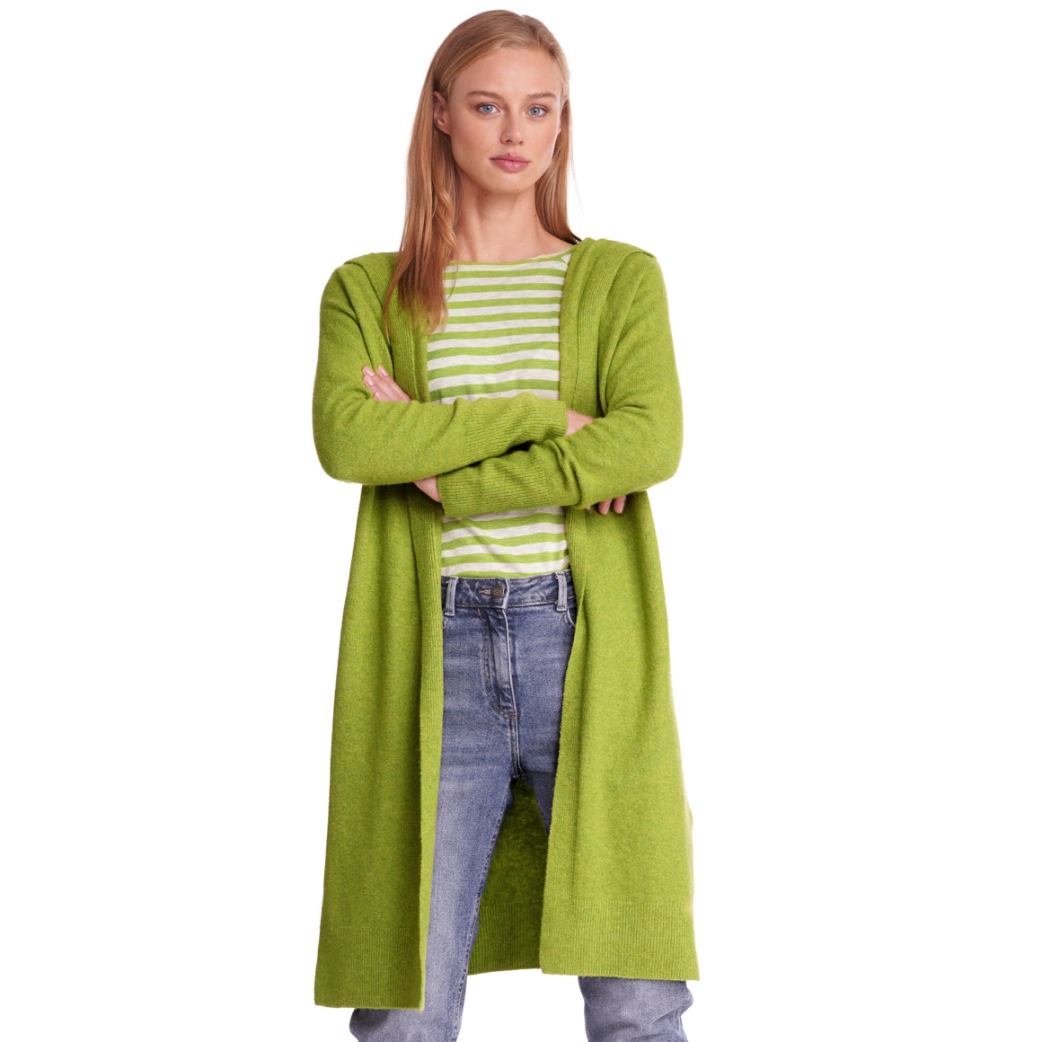 Damen Strickjacke mit Kapuze