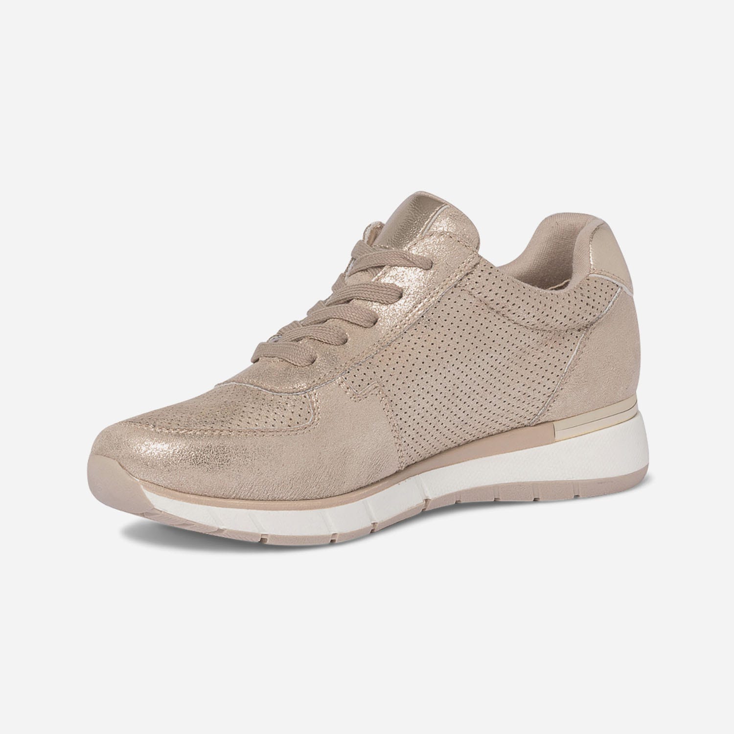 Tennis beige doré perforée