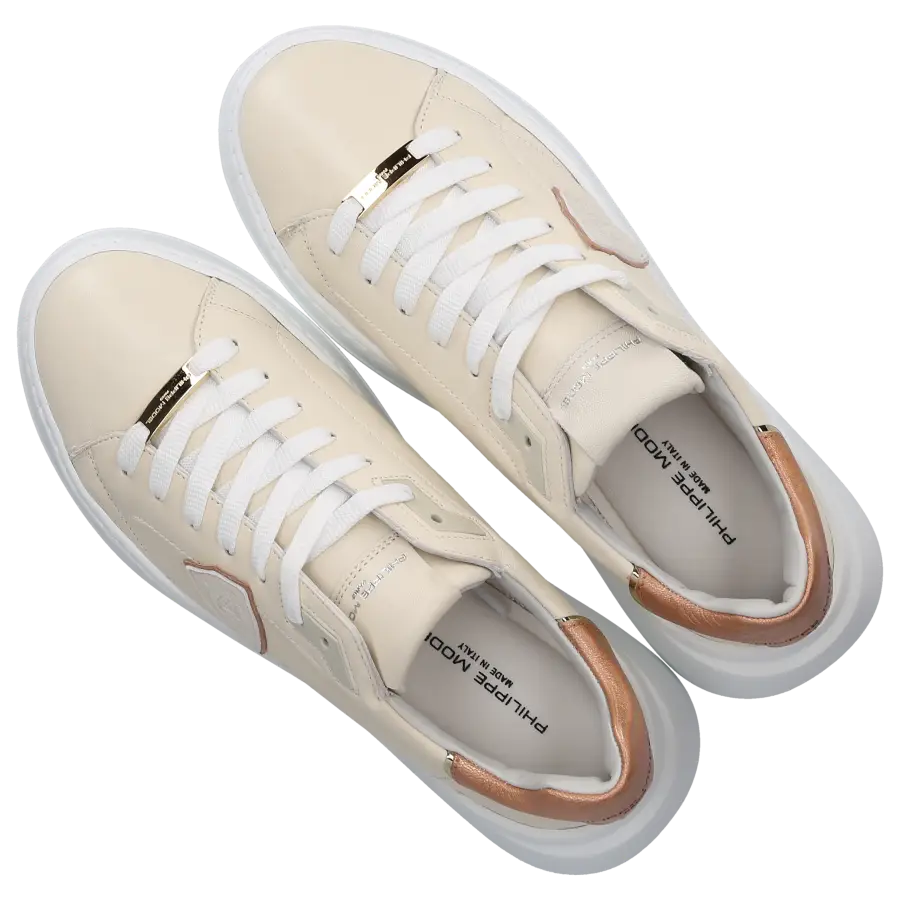 Philippe Model - Sneaker low TRES TEMPLE Kalbsleder - beige