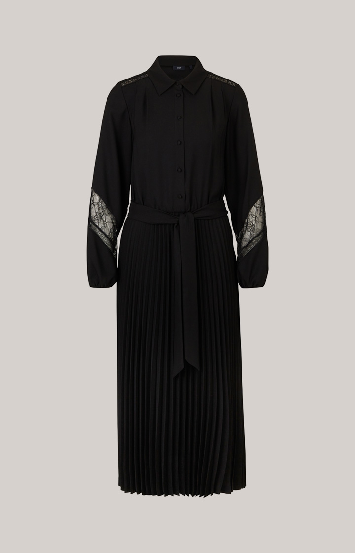 Maxi Crêpe-Kleid in Schwarz