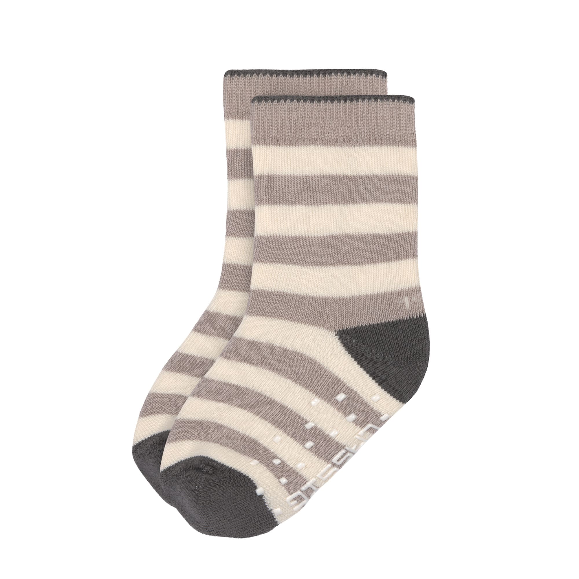Kinder Antirutsch-Socken (2er-Set), Anthrazit Taupe