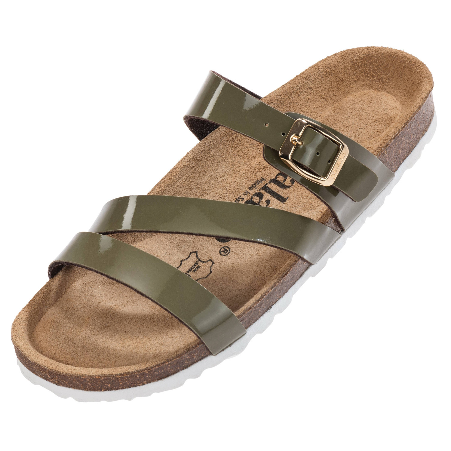 Palado Ikaria Lack, Pantoletten, Damen, Khaki