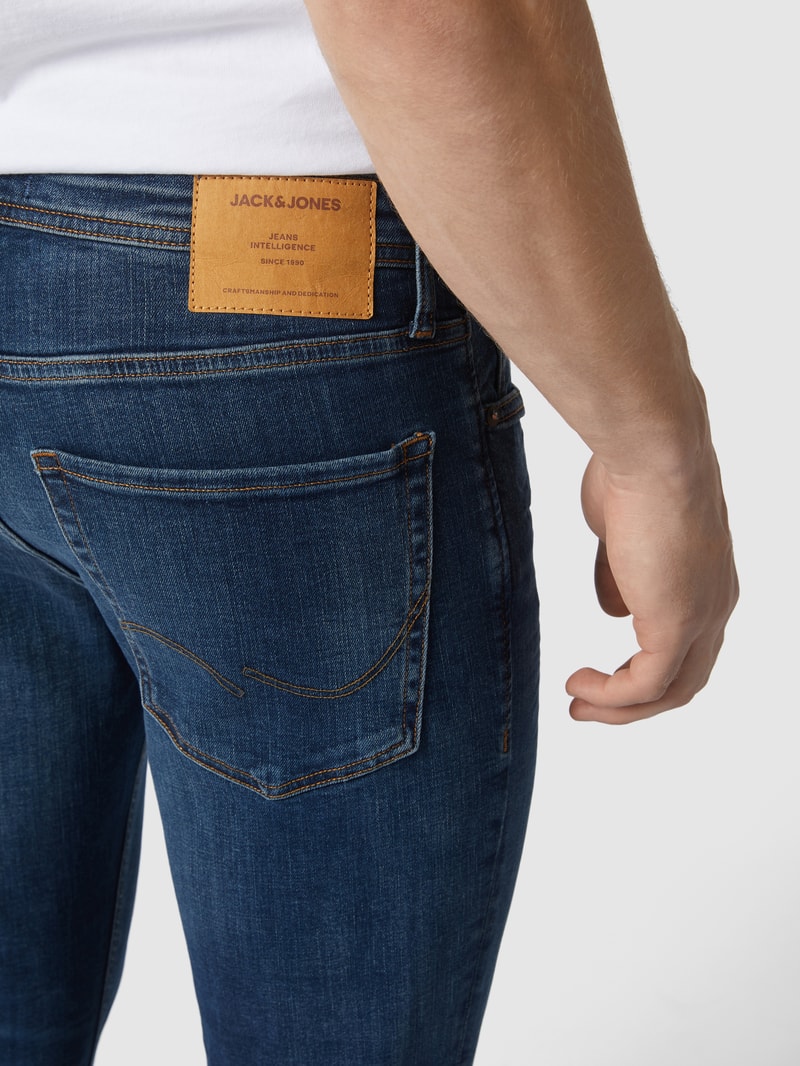 Stone Washed Slim Fit Jeans in jeans