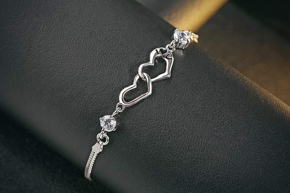 POCHUMIDUU Armband Damen Armband 925 Sterling Silber Armbänder verstellbare, Armband Für Damen