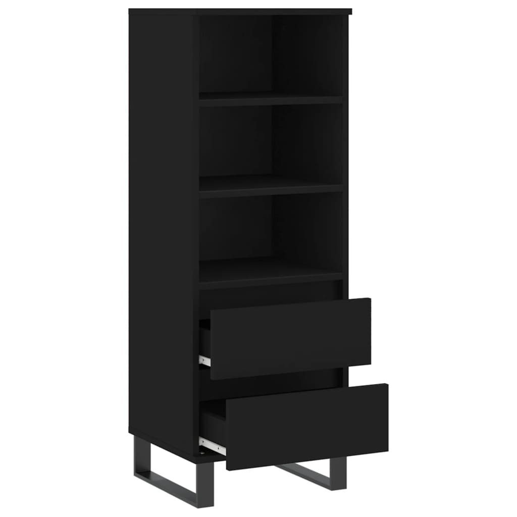 vidaXL Sideboard Highboard Schwarz 40x36x110 cm Holzwerkstoff (1 St)