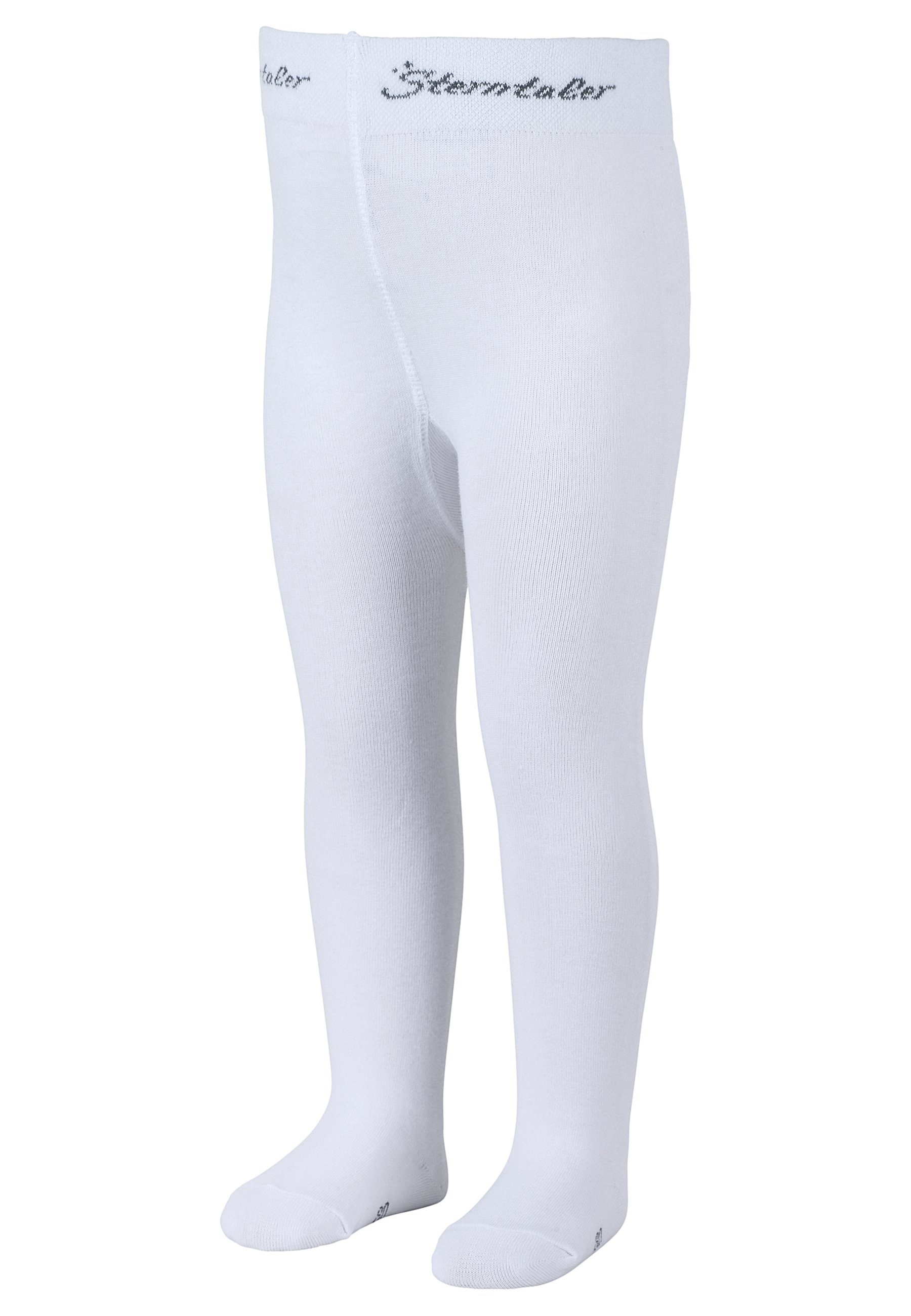 Sterntaler® Strumpfhose Strumpfhose uni 100 DEN (1 St. Babystrumpfhose unifarbend, Strumpfhose Vollplüsch) Krabbelstrumpfhose aus Baumwolle und Komfortbund