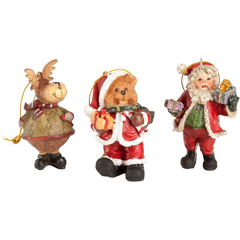 Julefigur 7,6 cm m/hengetråd