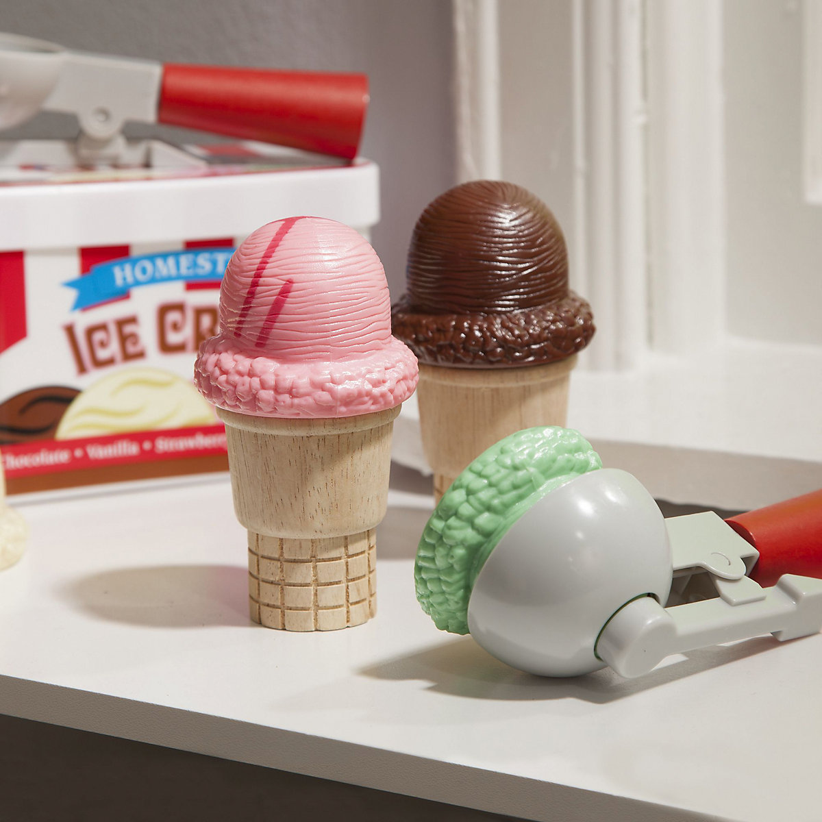 Eiscreme-Spielset aus Holz