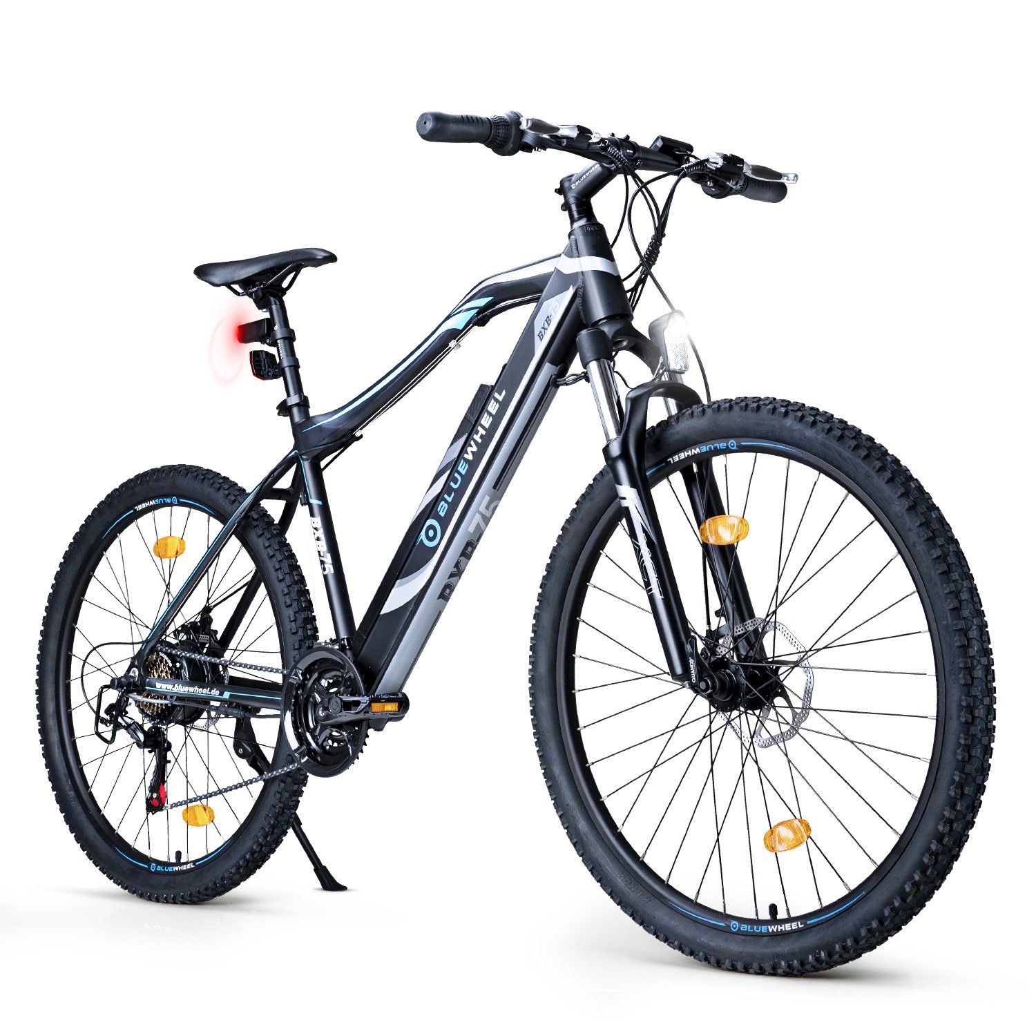 Bluewheel Electromobility E-Bike BXB75, 21 Gang SHIMANO, Kettenschaltung, Heckmotor, Deutsche Qualitätsmarke, EU-konform E-Mountainbike