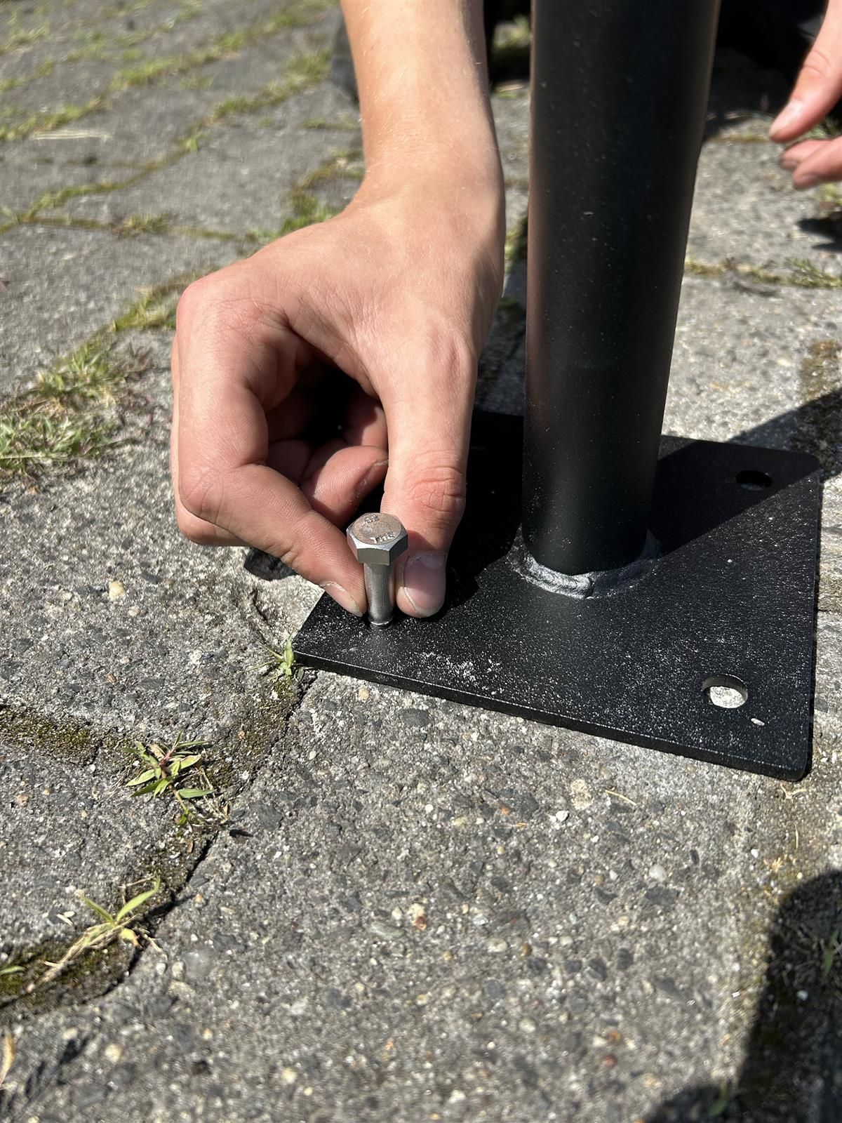 Satz Bodenplatten für Lichtmast