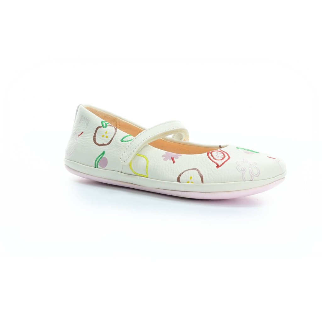 Camper White Sella Houston Fruit Ballerinas (K80486-001) K
