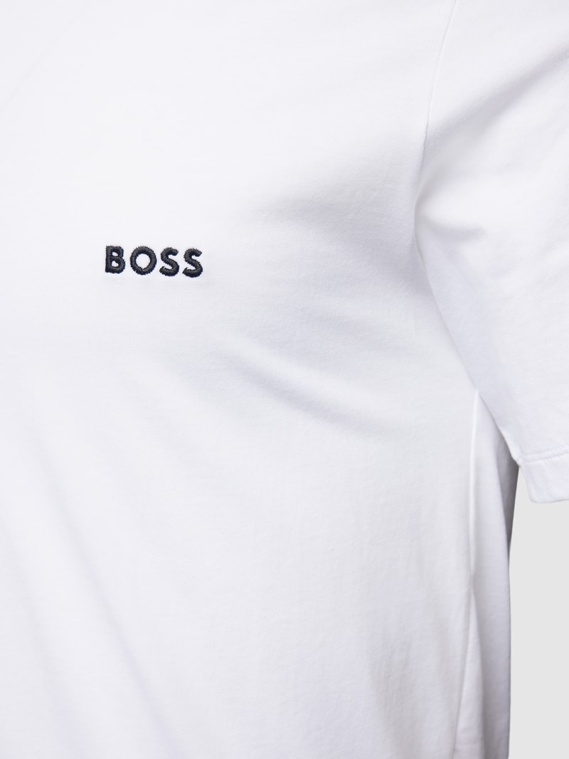T-Shirt mit Label-Stitching im 3er-Pack in olivgrün