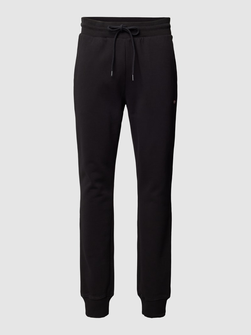 Sweatpants mit Logo-Stitching Modell 'MALIS' in schwarz