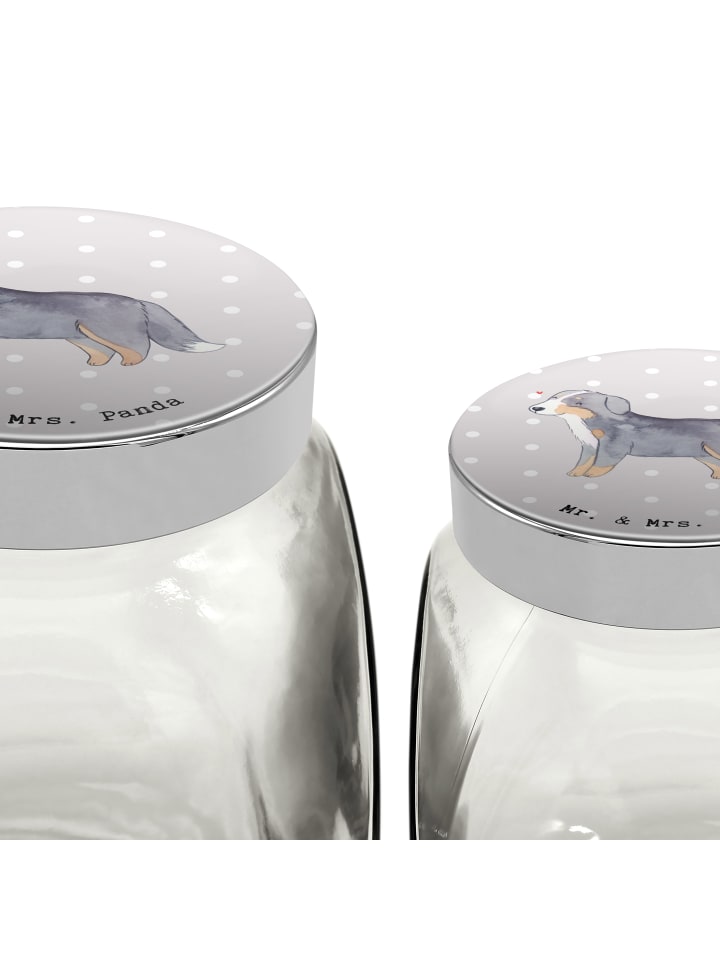 Mr. & Mrs. Panda Leckerli Glas Berner Sennenhund Moment ohne Spruch in Grau Pastell günstig kaufen