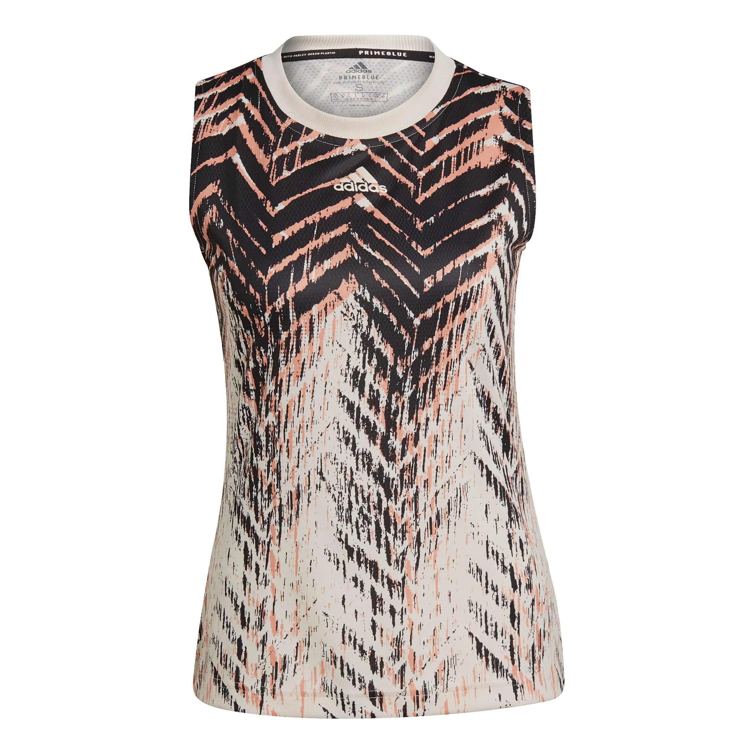 Primeblue Match Tank-Top Damen - Creme, Schwarz